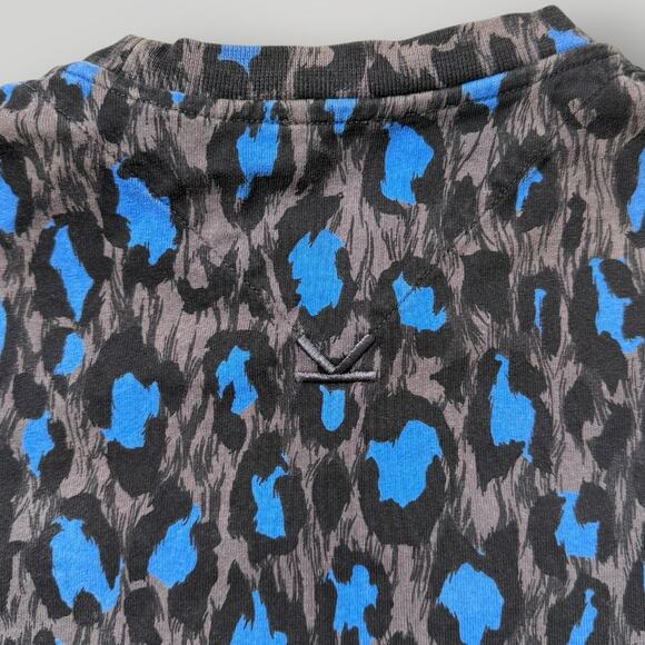KENZO Paris Leopard Print Blue / Grey / Black T-Shirt Size S - Picture 6 of 11